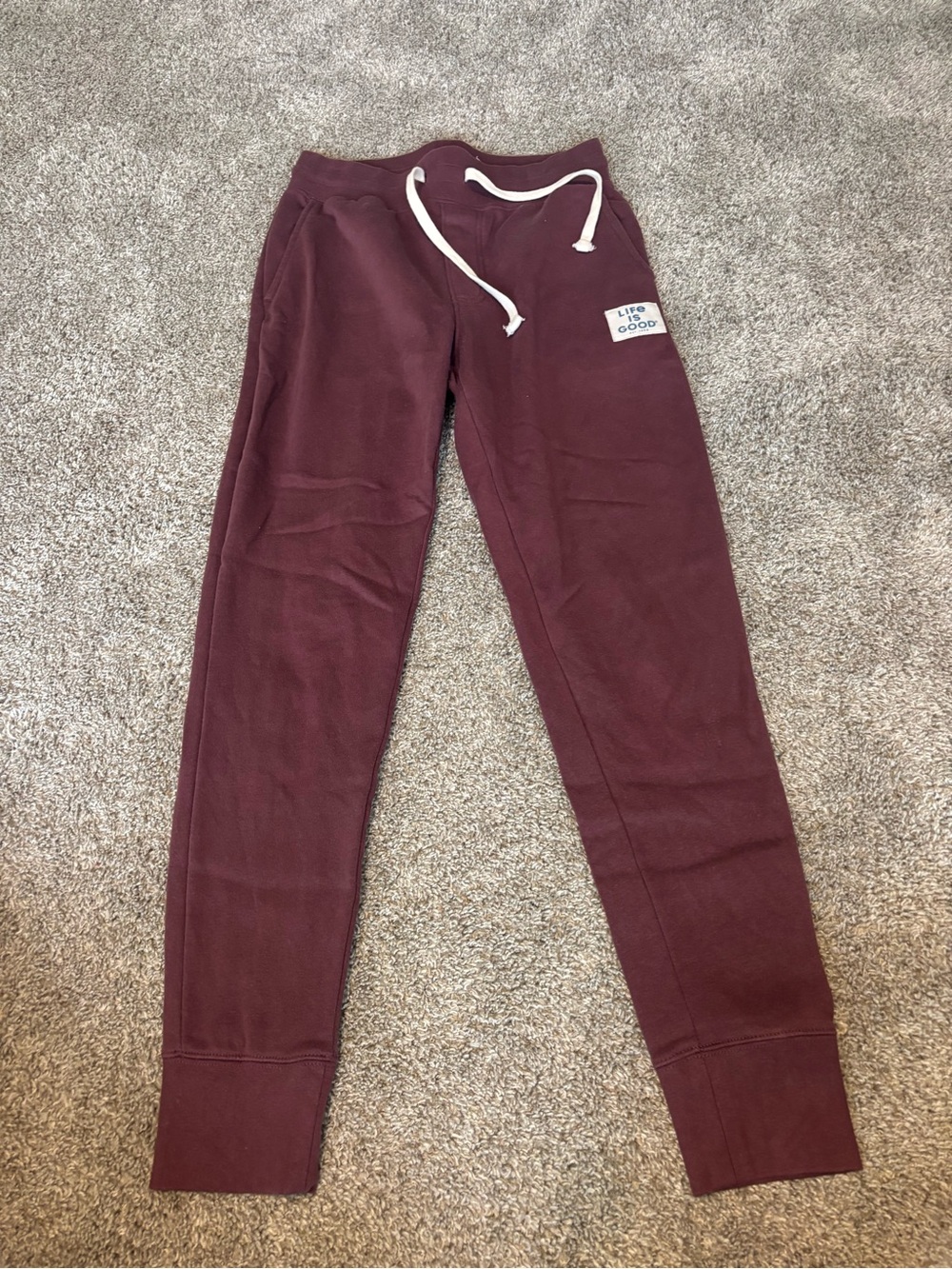 Life Is Good women’s ' Burgundy Jogger Sweatpants